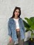Lavida Kadın Çift Cepli Yıkamalı Oversize Denim Ceket 1