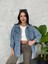 Lavida Kadın Çift Cepli Yıkamalı Oversize Denim Ceket 4