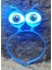 LED İşıklı Pilli 3 Farklı Modda Yanan Uzaylı Göz Parti Tacı Mavi Renk 18 x 12 cm 2
