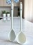 2'li SİLİKON35 cm Kepçe ve Kaşık Takım Beyaz Renk 1