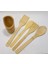 5 Parça Bambu Yemek Hazırlama Mutfak Seti Kaşık Spatula Çatal Çevirici Tavalarla Tencereleri Korur 2