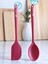 2'li SİLİKON35 cm Spatula ve Kaşık Takım Fuşya Renk 1