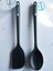 2'li Silikon 35 cm Spatula ve Kaşık Takım Siyah Renk 1