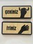 Itiniz/çekiniz Mdf Kapı Ikaz Yazısı|arkası Yapışkanlı| 15*6,5 CM|YÖN1001 1