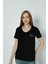 Baskı Detaylı Siyah T-Shirt 1