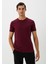 Erkek Tişört Bisiklet Yaka Bordo Slim Fit %100 Pamuk T-Shirt Ncs Jeans 1050 1