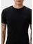 Erkek Tişört Bisiklet Yaka Siyah Slim Fit %100 Pamuk T-Shirt Ncs Jeans 1302 3