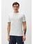Erkek Tişört Bisiklet Yaka Beyaz Slim Fit T-Shirt Ncs Jeans 1266 1