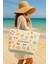 Hello Summer Desenli Büyük Boy Piknik ve Plaj Çantası – Halat Saplı – 55X36X15 cm 1