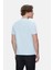 Fabıo Gök Mavi Bisiklet Yaka Baskılı Standard Fit Erkek Tshirt 5