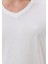 Erkek Tişört Bisiklet Yaka Beyaz Slim Fit %100 Pamuk T-Shirt Ncs Jeans 1051 3