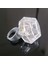 Kristal Tasarımlı LED Glow Işıklı 3 Modlu Gümüş Yüzük 3.5 x 5 cm (4401) 1