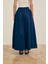 Kadın Poplin Kumaş Düz Uzun Etek 3
