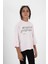 Kız Çocuk Süprem Kumaş Bisiklet Yaka Baskılı Tshirt 1