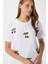 Kadın Redcherry Taşlı Kiraz Desen T-Shirt 4