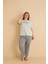 50502-1235 Kadın Büyük Beden Pijama Takımı 2