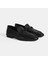 Erkek Siyah Slip-On Deri Loafer 2