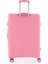 Polipropilen Valiz V374 55 cm Kabin Boy Pembe 4