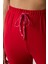 Çiçekli Kırmızı Termal Pijama Altı 3