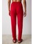 Çiçekli Kırmızı Termal Pijama Altı 5