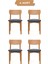 Keynote Natural Ahşap 4'lü Mutfak Salon Yemek Odası Sandalyesi 1