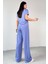 TKM-03690 Lila Polo Yaka Bluz Salaş Pantolon Ikili Takım 3