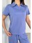 TKM-03690 Lila Polo Yaka Bluz Salaş Pantolon Ikili Takım 4