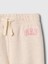 Kız Bebek Pembe Gap Logo Kalp Desenli Pull-On Jogger Fleece Eşofman Altı 2