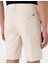 Erkek Bej Slim Fit Keten Karışımlı Beli Bağcıklı Dokuma Şort 50308147-VR011 6