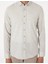 Erkek Çağla Keten Görünümlü Slim Fit Uzun Kollu Gömlek 50307025-VR016 6