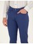 Erkek İndigo Slim Fit Keten Karışımlı Kanvas Pantolon 50268095-VR028 6