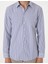 Erkek Mavi Slim Fit Çizgili Uzun Kollu Gömlek 50307142-VR036 6