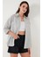 Regular Fit Uzun Kollu Çizgili Gömlek Bayan Gömlek 6772875 3