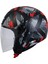 Sw 715 Poıson Black Grey Red Yarım Kask 1