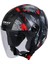 Sw 715 Poıson Black Grey Red Yarım Kask 2