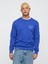 Erkek Mavi Gap Logo Fleece Sweatshirt 1