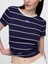 Kadın Lacivert Gap Logo Modern Crop T-Shirt 3