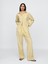 Kadın Sarı %100 Organik Pamuk Poplin Easy Wide-Leg Pantolon 2