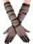 Uzun Boy Siyah Puantiyeli Siyah Renk Yetişkin Tül Eldiven 55 cm - MBN6741-3162 3