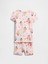 Bebek Pembe Babygap × Disney Pamuk Prenses %100 Organik Pamuk Pijama Takımı 3