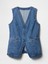 Kadın Mavi Longline Denim Yelek 2