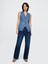 Kadın Mavi Longline Denim Yelek 4