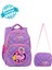 Lila Flamingo Desenli Embos Ilkokul Çantası Beslenme Çantalı 24004 2