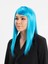 Açık Mavi Renk Uzun Düz Parti Peruğu (4767) - MBN4234-5108 3
