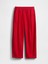 Kadın Kırmızı Mid Rise Keten Karışımlı Barrel Pantolon 2