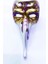 Fuşya Renk Işlemeli Seramik Malzemeden Imal Venedik Uzun Maske Magnet - MBN8917-3074 1