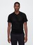 Erkek Siyah Polo Yaka Ribana T-Shirt 1