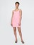 Kadın Pembe Ultrasoft Mini Denim Shift Elbise 1