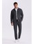 Siyah Slim Fit Sivri Yaka Spor Erkek Takım Elbise 2