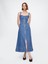 Kadın Mavi Ultrasoft Denim Maxi Elbise 1
